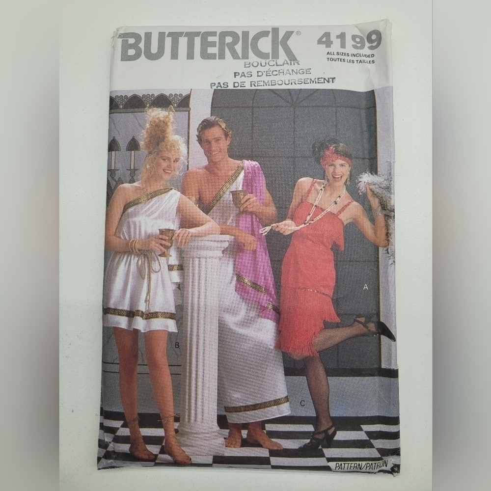 🧵4/$20🧵 Butterick 4199 Costume Sewing Pattern Uncut Size XS-S-M-L DIY Supplies